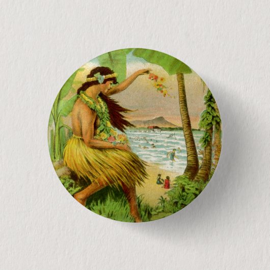  Hawaïaans reizen Ronde Button 3,2 Cm (Voorkant)
