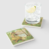 Hawaïaans reizen Stenen Onderzetter (Zijkant)