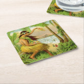  Hawaïaans reizen Vierkante Kartonnen Onderzetter (Schuin)