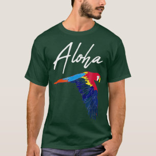 Hawaïaans Shirt Aloha Parrot Tropische Luau Women