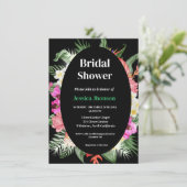 Hawaïaans strand floral vrijgezellenfeest kaart (Staand voorkant)