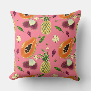 Hawaïaans Tropisch Fruit Patroon Worp Kussen