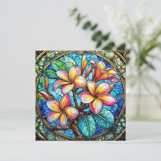 Hawaïaanse aloha kunst kaart blanco terug (Staand voorkant)