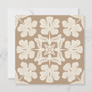 Hawaiaanse aloha kunstkaart blanco achterkant