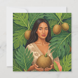 Hawaïaanse aloha kunstkaart blanco achterkant