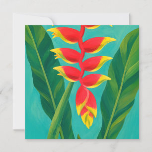 Hawaiaanse aloha kunstkaart blanco achterkant