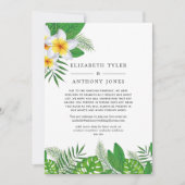 Hawaiaanse Aloha Luau Bruiloft Ingekorte Gastlijst Aankondiging (Voorkant)