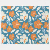 Hawaïaanse aloha print fleece deken (Voorkant (Horizontaal))