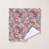 Hawaïaanse Aloha print Tropisch patroon Bad Handdoek (Wasdoekje)