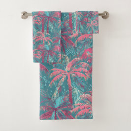 Hawaïaanse Aloha print Tropisch patroon Bad Handdoek