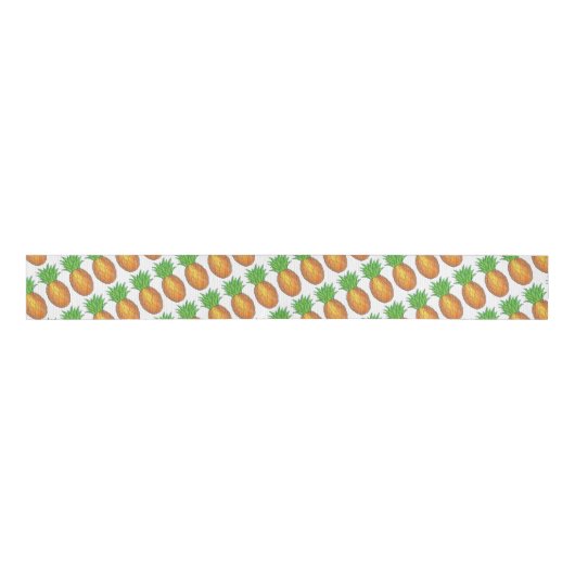 Hawaïaanse Ananas Tropical Island Fruit Hawaii HI Grosgrain Lint (Voorkant)