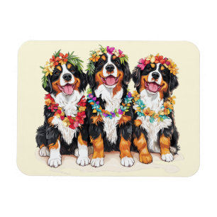 Hawaiaanse Bernese Berghonden Bloemen Lei Magneet