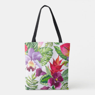 Hawaiaanse bloemen jumbo boodschappentas draagtas