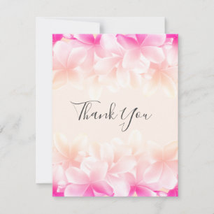 Hawaiaanse Bloemen Platte Bedankkaart Cadeaubon