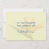 Hawaiaanse Boeket Bedankt Blanco Kaarten (Achterkant)