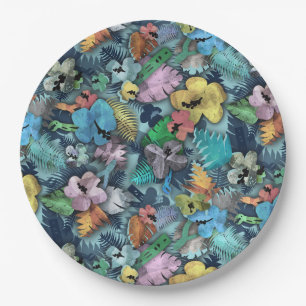 Hawaiaanse bouw novelty papieren bordje