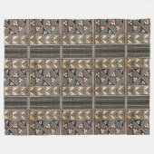 Hawaïaanse bruiloft tapa patroon fleece deken (Voorkant (Horizontaal))