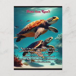 Hawaïaanse eilanden Kauai Aloha Briefkaart