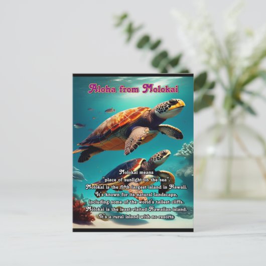 Hawaïaanse eilanden Molokai Aloha Briefkaart (Staand voorkant)