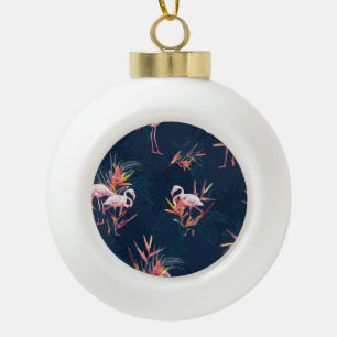 Hawaïaanse flamingo: kunstwerk keramische bal ornament