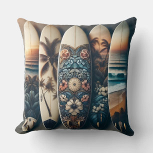 Hawaiaanse geschilderde surfplanken kussen
