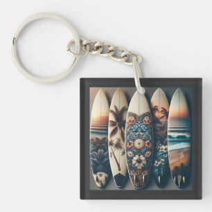 Hawaiaanse geschilderde surfplanken sleutelhanger