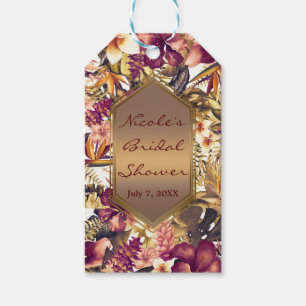 Hawaiaanse Gouden Tropen Elegante Vintage Favor Cadeaulabel