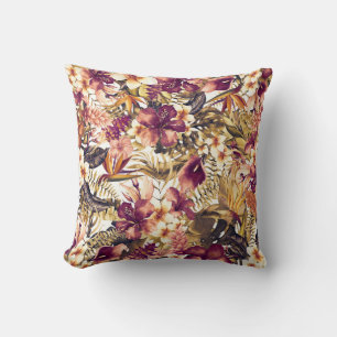 Hawaiaanse Gouden Tropen Elegante Vintage Modern Kussen