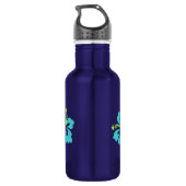 Hawaiaanse Hibiscus Bloemen Waterfles (Achterkant)