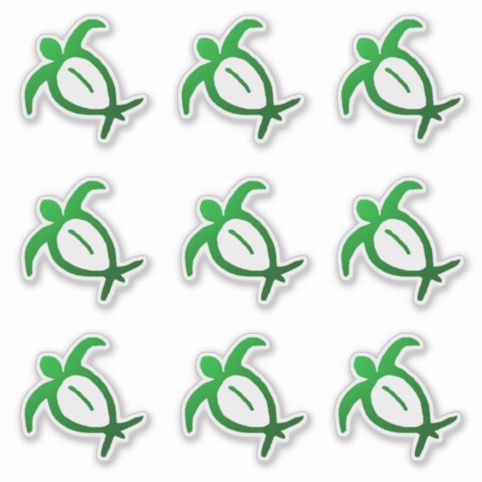 Hawaïaanse Honu Petroglyph (blad) Sticker (Voorkant)