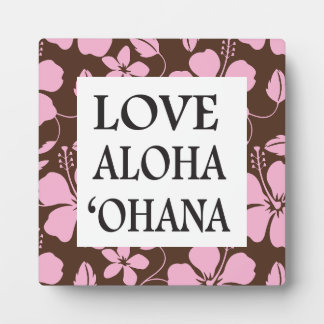 HAWAIAANSE HULA (HIBISCUS) BRUIN/ROZE- OHANA FOTOPLAAT