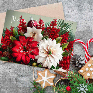 Hawaiaanse Kerstbloem Middelstuk Kaart