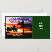 Hawaiaanse Kerstmis Feestdagenkaart (Voorkant / Achterkant)