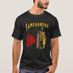 Hawaiaanse krijgsheer Koning Kamehameha vintage T-shirt