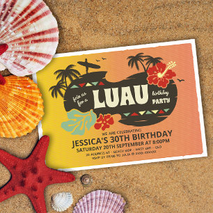 Hawaiaanse Luau Feest Uitnodiging