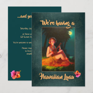 Hawaiaanse Luau-feestuitnodiging Kaart