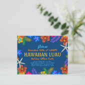 Hawaiaanse Luau Vakantie Kantoorfeest Hibiscus Briefkaart (Staand voorkant)