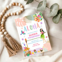 Hawaiaanse Luau Verjaardagsuitnodiging