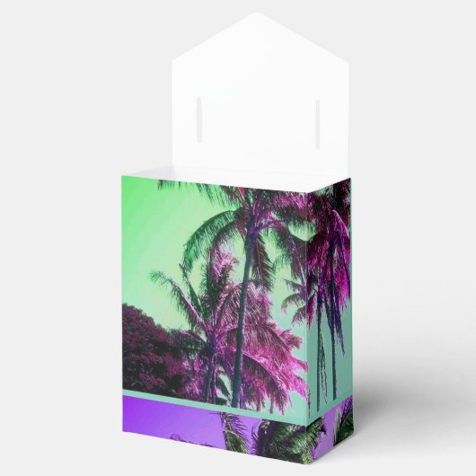 Hawaïaanse palm bedankdoosjes (Geopend)