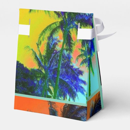 Hawaïaanse palm bedankdoosjes (Achterkant)