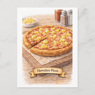 Hawaïaanse Pizza (Amerikaanse Eet Serie) Briefkaart