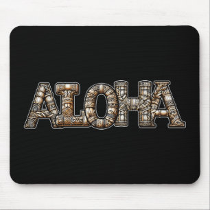 Hawaiaanse Polynesische Aloha Bamboe Look Muismat