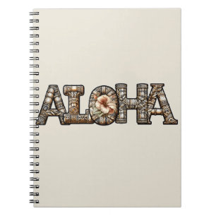 Hawaiaanse Polynesische Aloha Bamboe Look Notitieboek