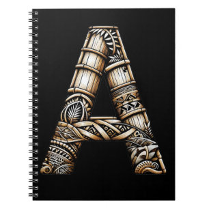 Hawaiaanse Polynesische Aloha Letter A op maat gem Notitieboek