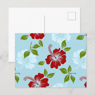 Hawaiaanse print feestdagenkaart