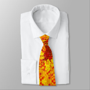 Hawaiaanse Print Hibiscus Bloemen Rood Stropdas