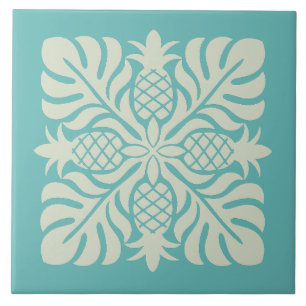 Hawaïaanse Quilt Ananas Tegeltje