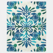 Hawaïaanse Quilt Honu ( zeeen schildpad ) Fleece Deken (Voorkant)