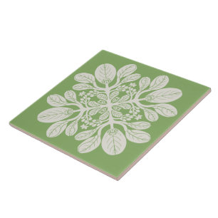 Hawaïaanse Quilt Naupaka Tegeltje