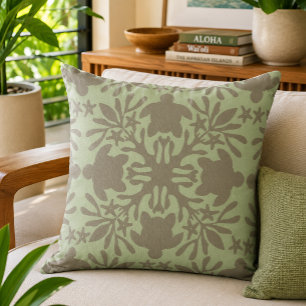 Hawaiaanse quilt zee schildpad honu werp kussen